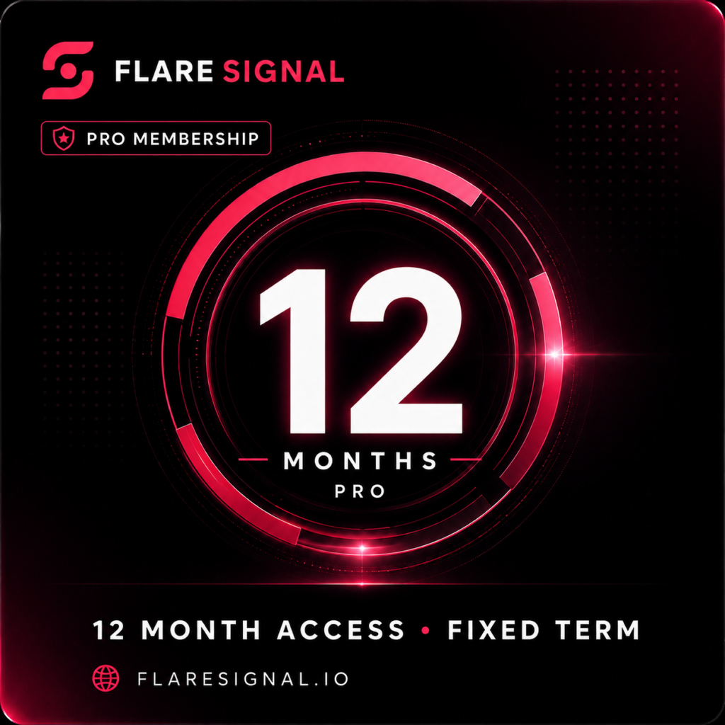 FlareSignal 12 Month Pro Membership